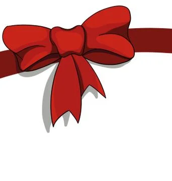 Simple bow in cartoon style Stock Illustration