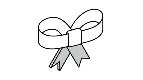 Simple bow illustration Illustrazione stock