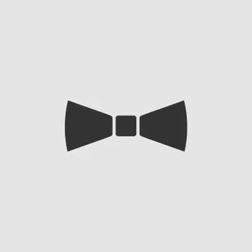 Simple Bow Tie icon flat Stock Illustration