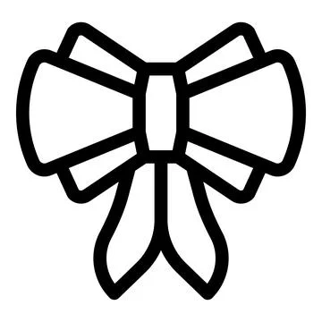 Simple bow tie icon representing celebration and festivities Stock Illustration
