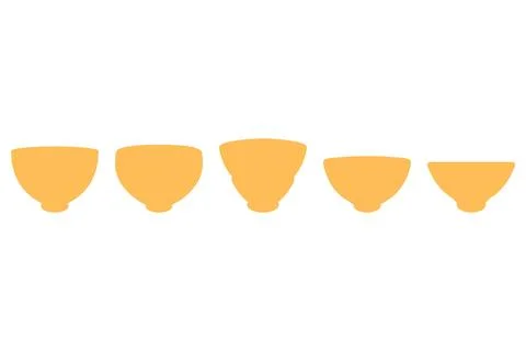Simple bowl icon design. Tableware flat design Stock Illustration