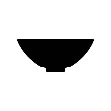 Simple bowl icon. Tableware flat design Stock Illustration