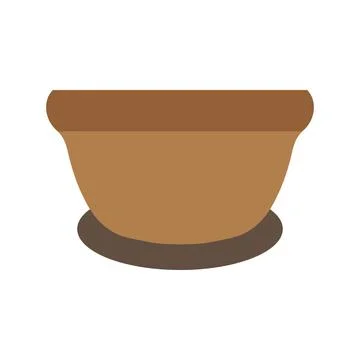 Simple bowl icon. Tableware flat design Stock Illustration
