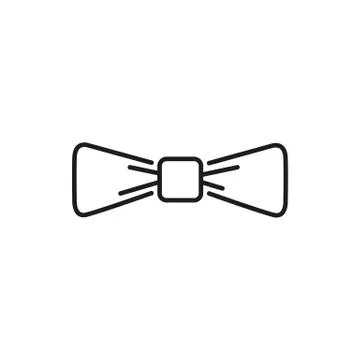 Simple Bowtie Thin Line Icon Illustration Design Stock Illustration