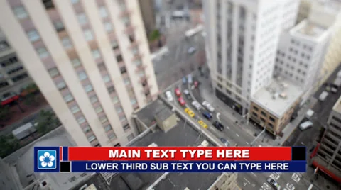 Simple Box Lower Third After Effects stock