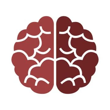Simple Brain Cell Shape Illustration Stock Illustration