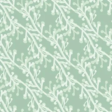 Simple branches seamless pattern in vintage style. Vintage rustic with twig p Illustrazione stock
