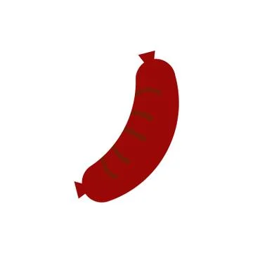 Simple Bratwurst Sausage Illustrazione stock