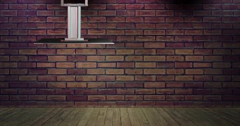 Simple Brick News Background Loop with animated monitor Stock Footage 64534611