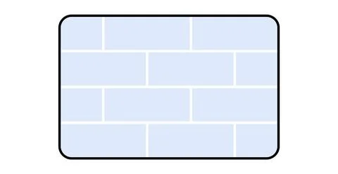 Simple Brick Wall Pattern with Light Blue and White Colour Scheme for Vario.. Illustrazione stock