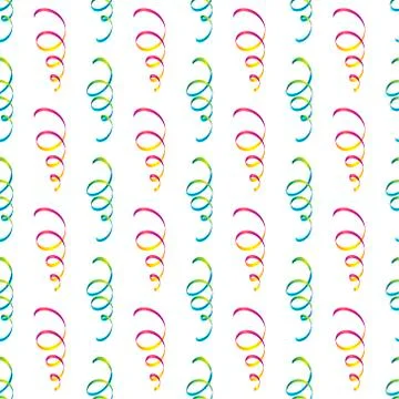 Simple bright pattern with serpentine on a white. Seamless vector background. Stock Illustration