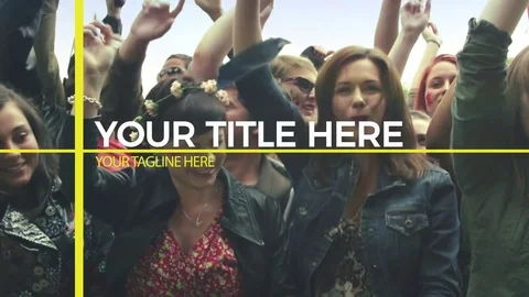 Simple Bright Title 8 After Effects stock