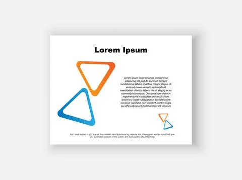 Simple brochure with linear triangles Stock Illustration
