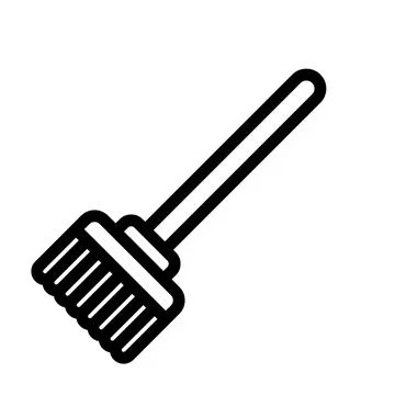 Simple Broom Icon for Cleaning Services and Housekeeping Vector Illustration Stock Illustration