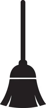 Simple Broom Icon Illustration Stock Illustration