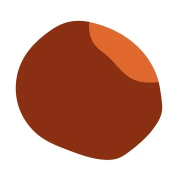 Simple brown chestnut kernel vector with bright cap accent. Perfect for autumn Stock Illustration