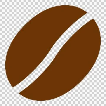 Simple brown coffee bean icon Stock Illustration