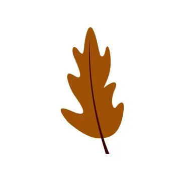 Simple Brown Leaf Stock Illustration