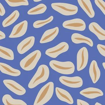 Simple Brown Leaf seamless pattern design Stock Illustration