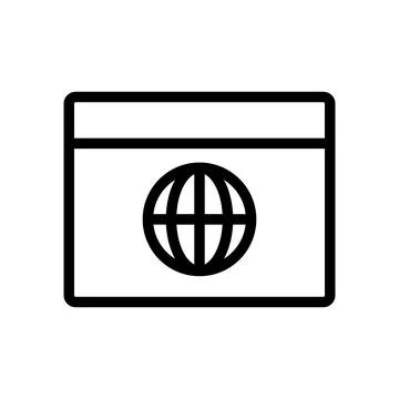 Simple browser and window icon. Vector. Stockillustratie
