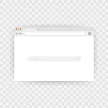 Simple browser window on blue background. Browser search. Web browser in flat Stockillustratie