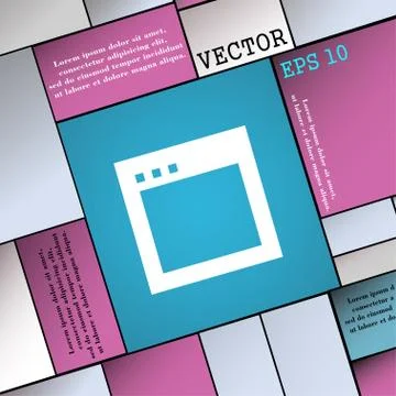 Simple Browser window  icon sign. Modern flat style for your design. Vector Stock Illustration