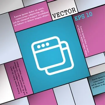 Simple Browser window  icon sign. Modern flat style for your design. Vector Stock Illustration