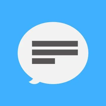 Simple Bubble Chat Line Symbol Illustrazione stock