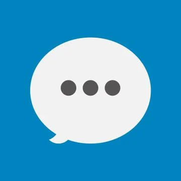 Simple Bubble Chat Symbol Stock Illustration