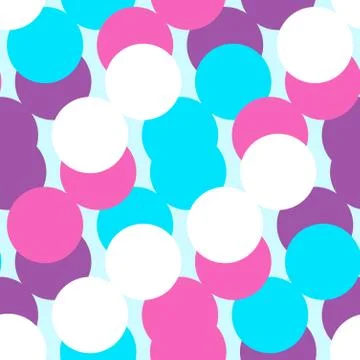 Simple Bubble circle confetti Seamless Pattern Background Wallpaper Stock Illustration