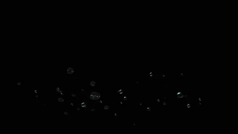 Simple bubbles visual effect on black background 3D animation. Use "blend Stock Footage 131024662