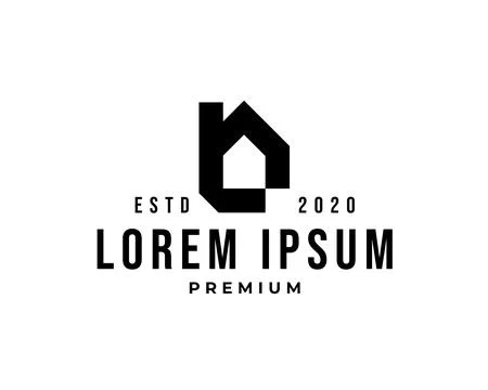 Simple Building House Shape logo Stock Illustration