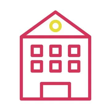 Simple Building Icon. Concept of Real Estate and Construction. Ilustración de archivo