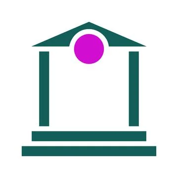 Simple Building Icon Vector Design Graphic Template Stock Illustration