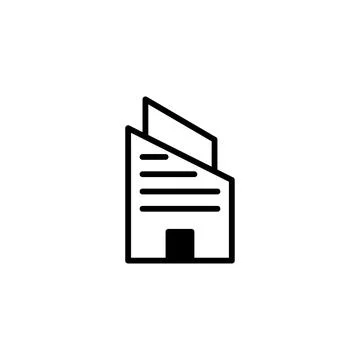 Simple building outline displaying modern architecture for real estate or f.. Ilustración de archivo