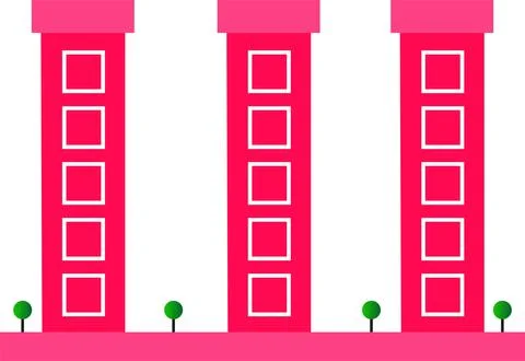 Simple buildings icon vector illustration Stock Illustration