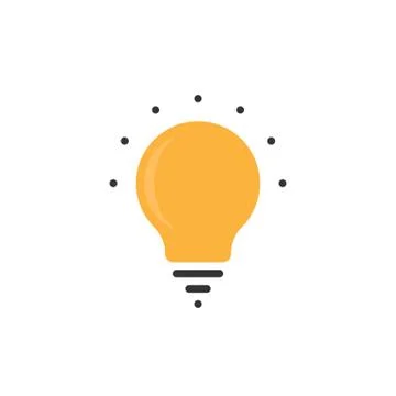 Simple bulb icon with dots Stock Illustration