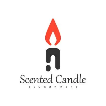 Simple Burning Candle Logo Design Template. Creative Candle Logo Design Con.. 스톡 일러스트