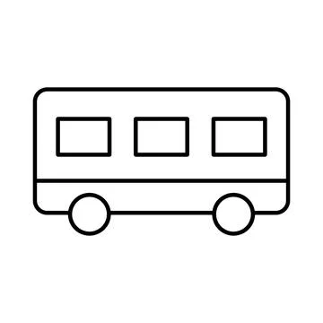 Simple bus icon. Bus stop. Vector. Stock Illustration