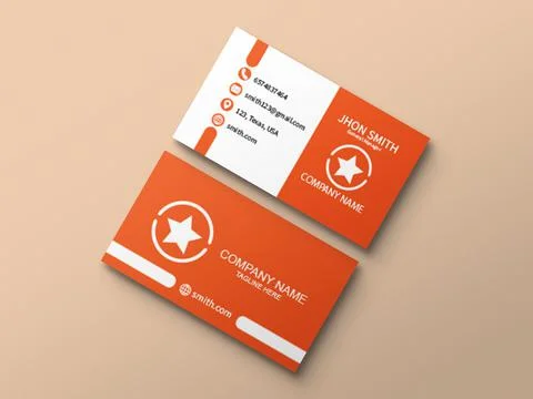 Simple business card, fully customizable template Stock Illustration
