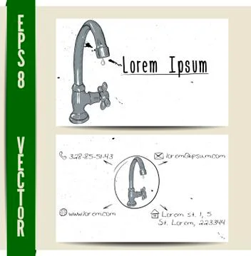 Simple business card template. Stock Illustration