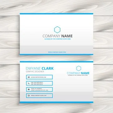 Simple business card template Stock Illustration
