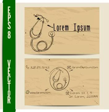 Simple business card template. Stock Illustration