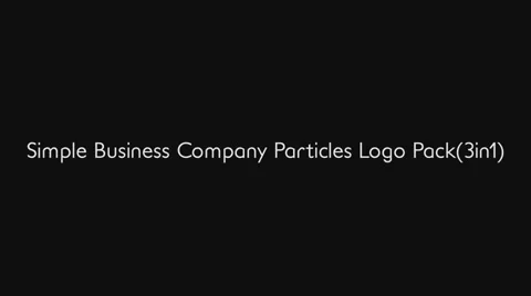 Simple Business Company Particles Logo Pack(3in1) 스톡 After Effects