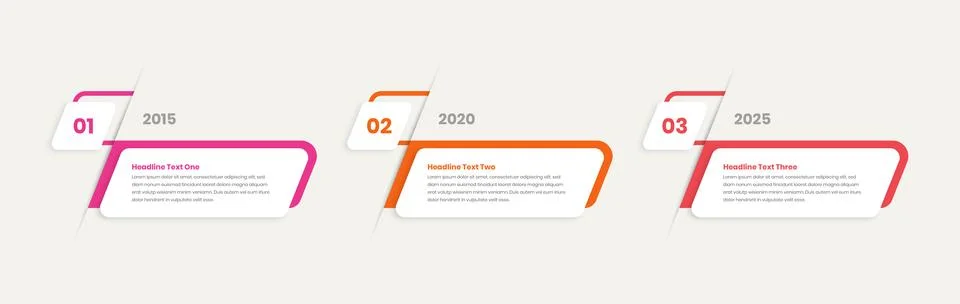 Simple business data presentation and infographic timeline design with abst.. Stock Illustration