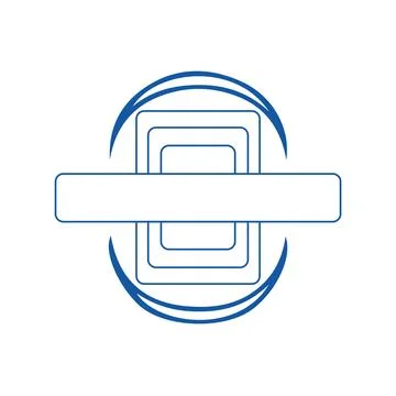 Simple business logo design rectengle logo deisgn Stock-Illustration