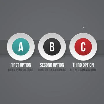 Simple business template with three options. EPS10. 스톡 일러스트