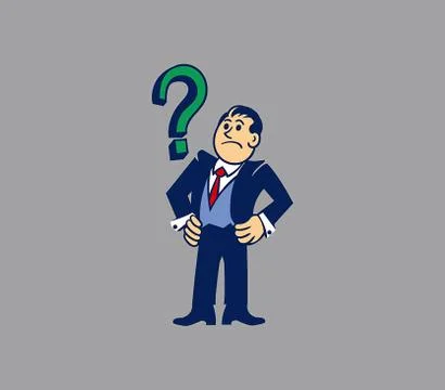 Simple Businessman Get Issues Stock Illustration