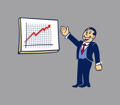 Simple Businessman Presentation Stock Illustration