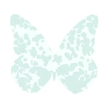 Simple butterfly with texture isolated on white background. Template for desi Stock Illustration